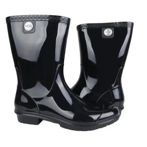 UGG Sienna Black Rain Boots Womens Size 10